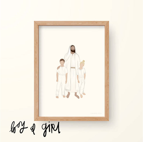 Boy & Girl Baptism Print