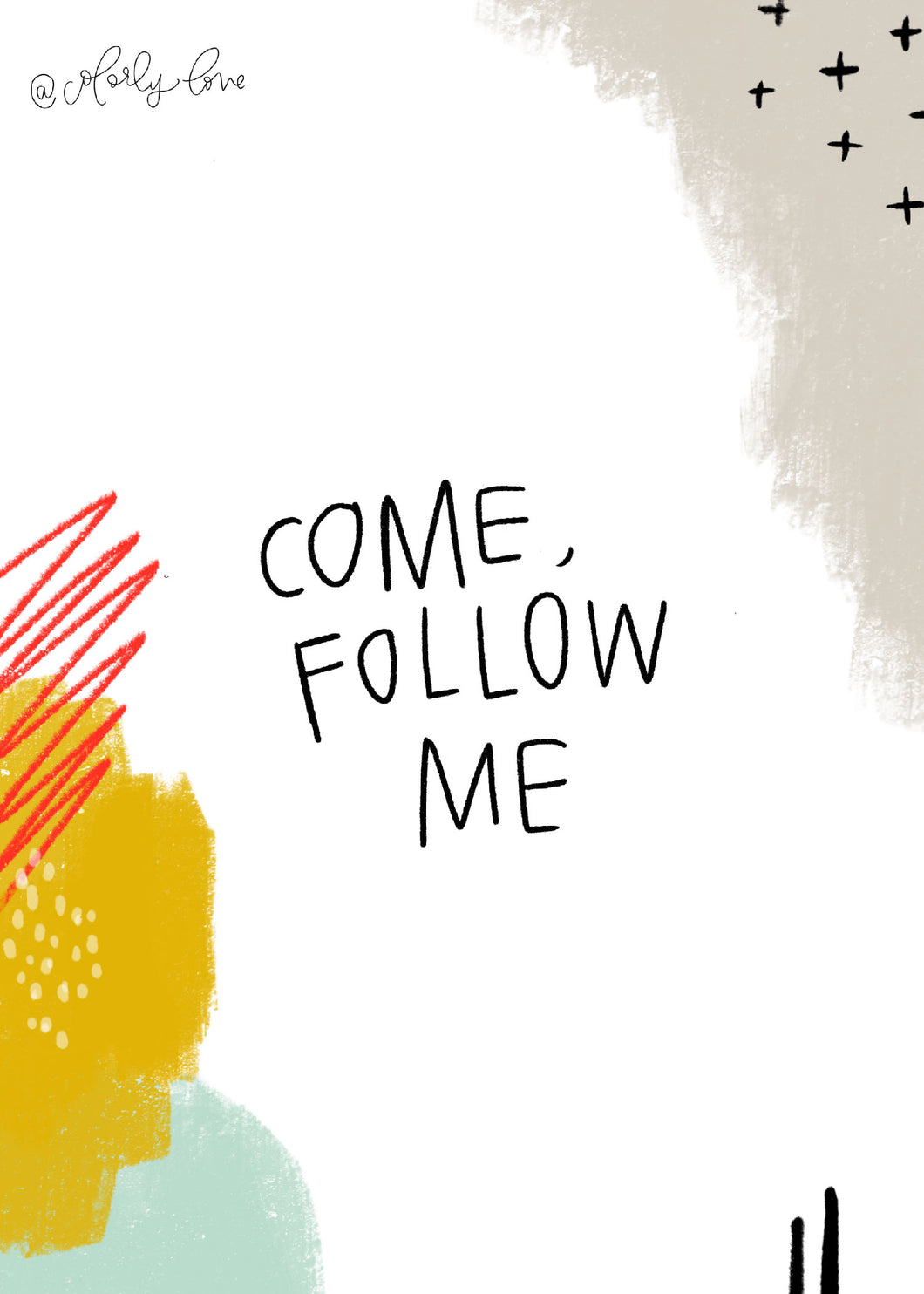 Come Follow Me Abstract Print